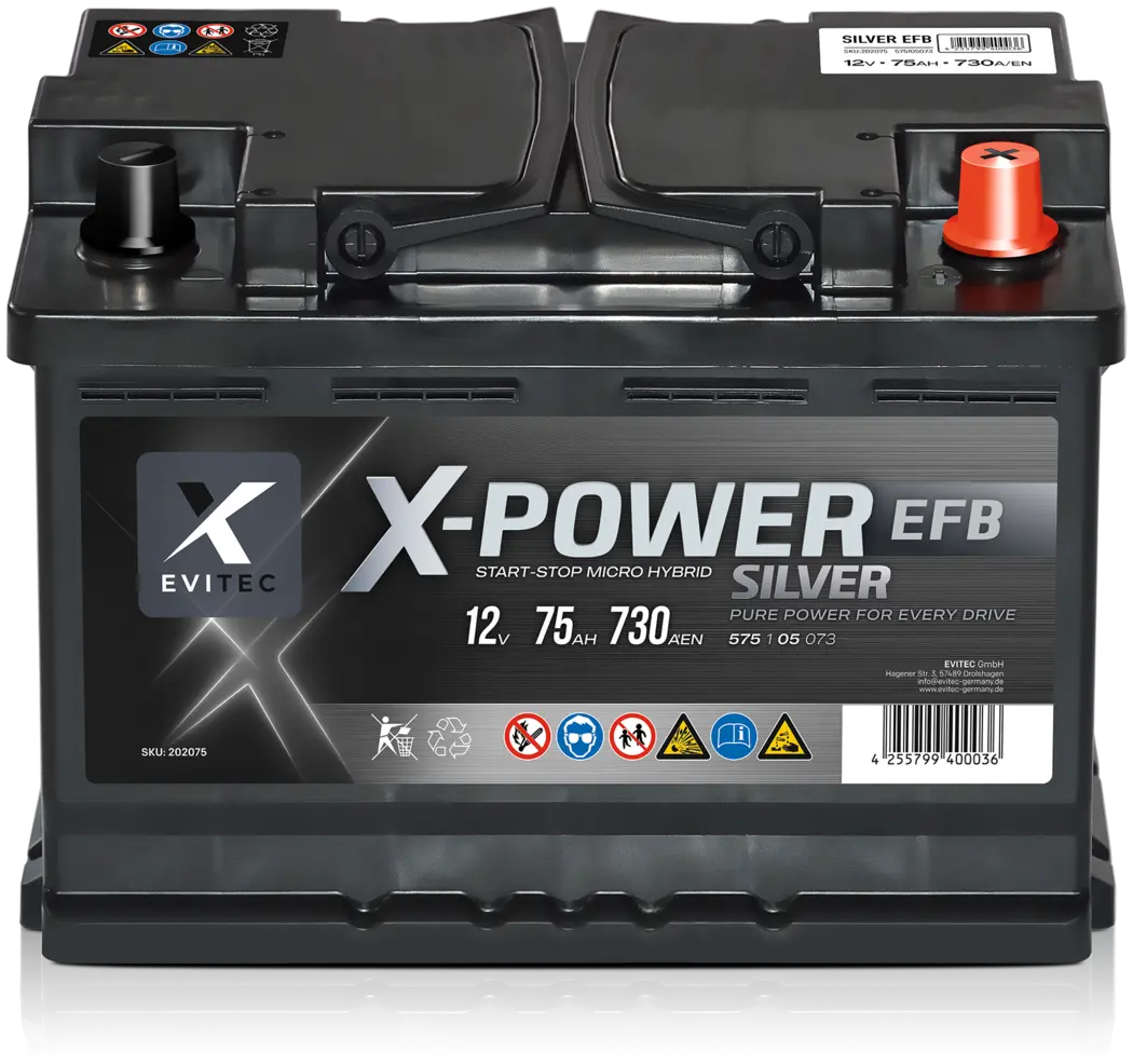 Evitec X-Power Silver EFB Starterbatterie